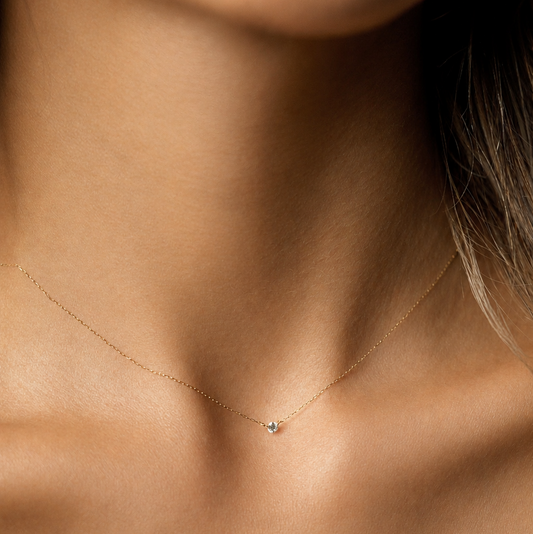 Diamante Flotante Oro Amarillo 2.8mm