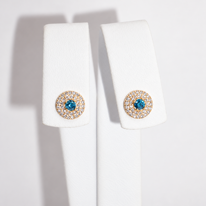 Aretes Donut Blue Diamond