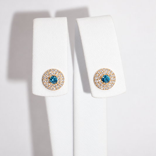 Aretes Donut Blue Diamond