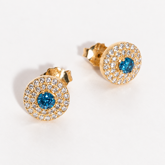Aretes Donut Blue Diamond