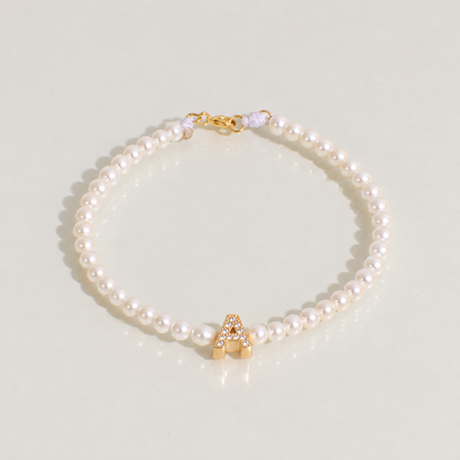 Pulsera Con Inicial Perlada